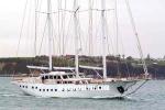 ID 2187 BUTTERFLY McQUEEN (1990) ordered by the Teachers Group from a Danish shipyard, the 39.7 metre, Bermuda-rigged schooner is seen here in Auckland, new Zealand.